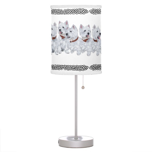 West Highland White Terriers Table Lamp (Left)