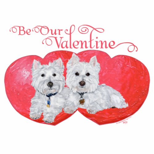 West Highland White Terriers Valentine Cutout