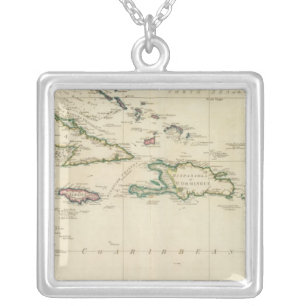 West India Islands 2 Silver Plated Necklace