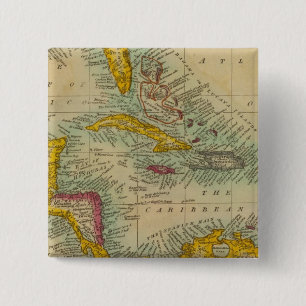 West India Islands Pinback Button