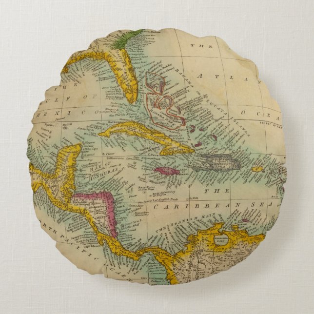West India Islands Round Pillow (Front)