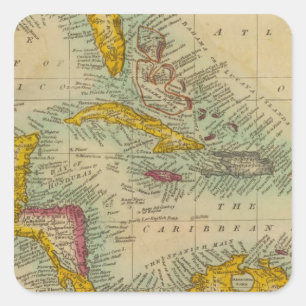West India Islands Square Sticker