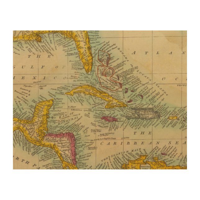 West India Islands Wood Wall Decor (Front)