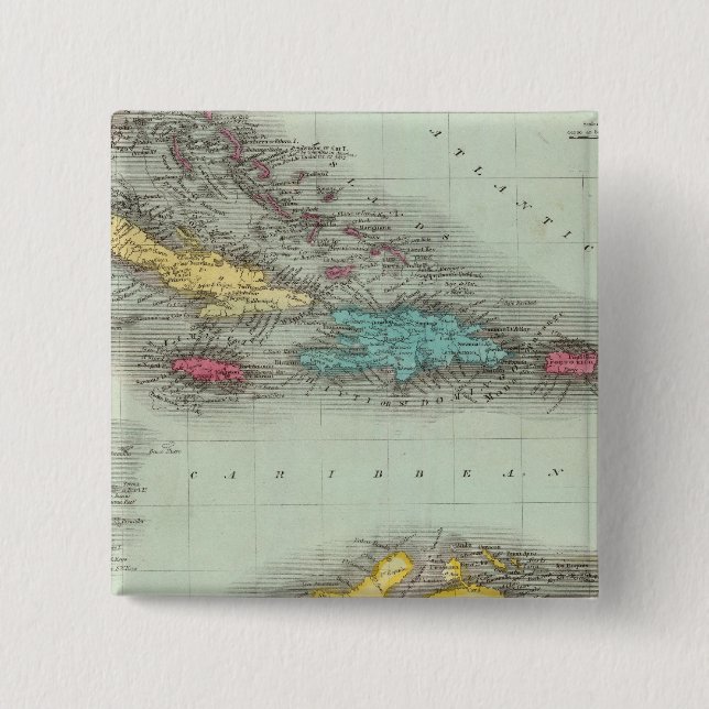 West Indies 8 Pinback Button (Front)