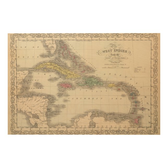 West Indies 9 Wood Wall Decor (Front)