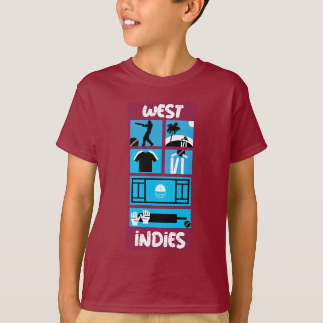 West Indies Cricket Test Cricket Players T-Shirt (Front)