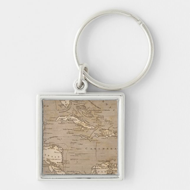West Indies Map by Arrowsmith Keychain (Front)