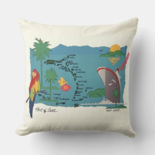 West Indies Throw Pillow
