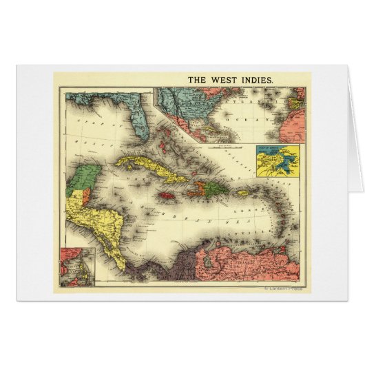 West IndiesPanoramic MapWest Indies Cards (Front Horizontal)