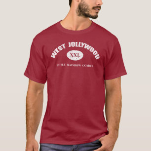 West Jollywood: Little Rainbow Comics Maroon Tee