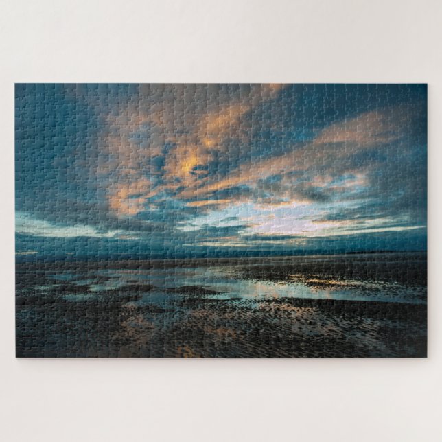 West Kirby The Wirral UK.  A spectacular sunset ov Jigsaw Puzzle (Horizontal)