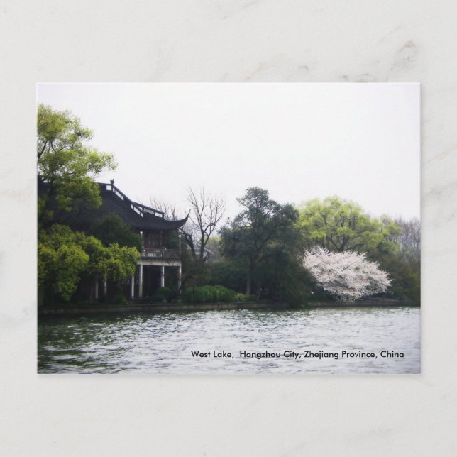 West Lake, Hangzhou, Zhejiang ,China Postcard (Front)