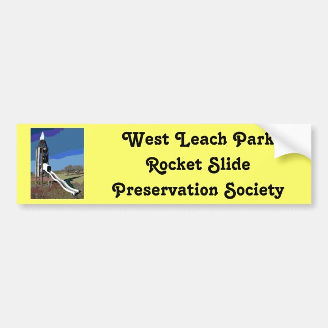 West Leach Park Rocket Slide Preservation Society Bumper Sticker (Front)