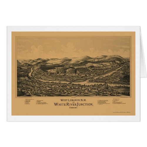 West Lebanon NH Panoramic Map _ 1889