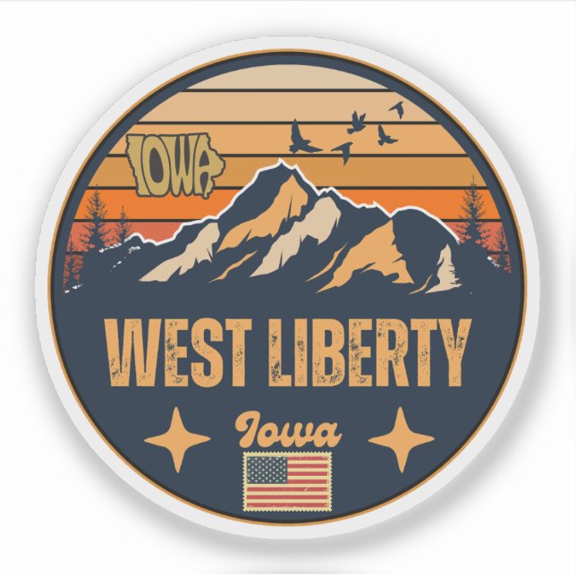 West Liberty, Iowa Sticker (Front)
