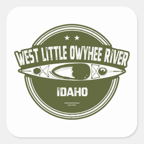 West Little Owyhee River Idaho Kayaking Square Sticker