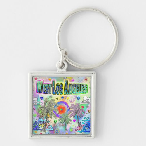 West Los Angeles Deep Dream Keychain