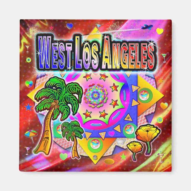 West Los Angeles Tropical Friends Magnet (Front)
