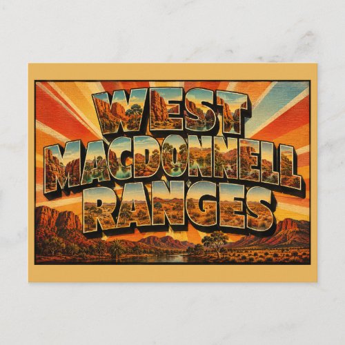 West MacDonnell Ranges NT Australia Desert Oases Postcard