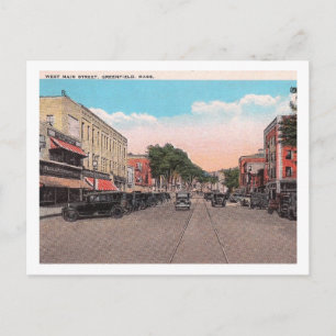 West Main St, Greenfield, Massachusetts Postcard