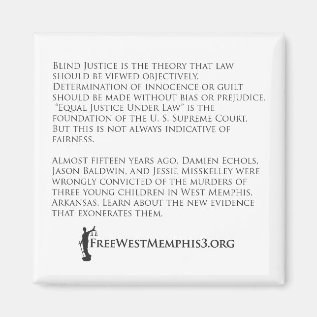 West Memphis Three ATA-MAGNET Magnet (Front)