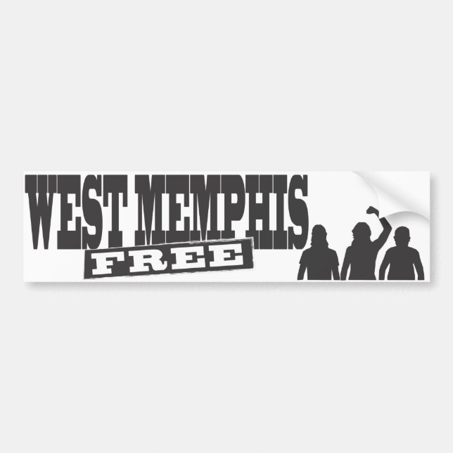 West Memphis Three bumper sticker (Front)