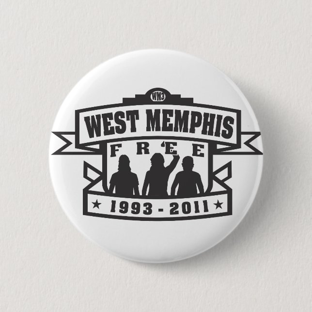 West Memphis Three Button (Front)