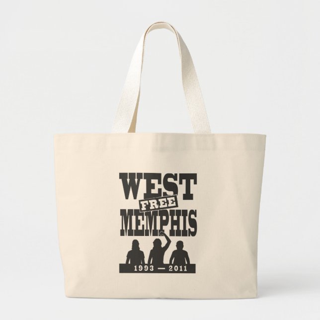 West Memphis Three Large Tote Bag (Front)