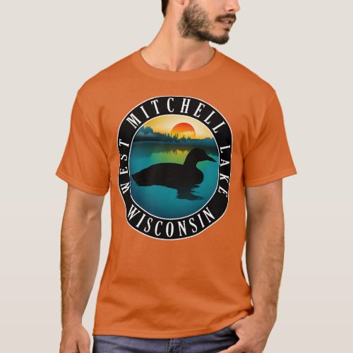 West Mitchell Lake Wisconsin Loon T_Shirt