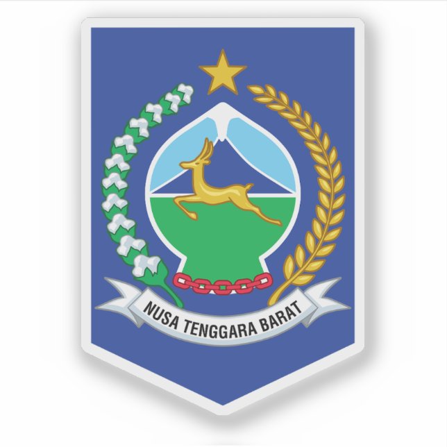 West Nusa Tenggara province c.o.a. , Indonesia Sticker (Front)