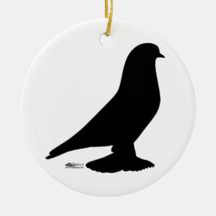West of England Pigeon Silhouette Ceramic Ornament