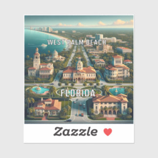 West Palm Beach Florida 3 Inch Vinyl Sticker