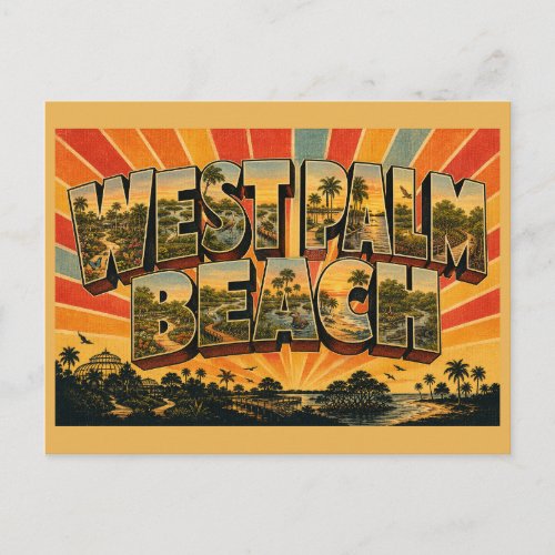 West Palm Beach Florida Botanical Gardens Wetlands Postcard