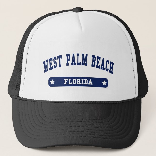 West Palm Beach Florida College Style tee shirts Trucker Hat (Front)