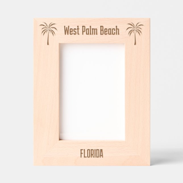 West Palm Beach Florida Laser Engraved frame (Front)