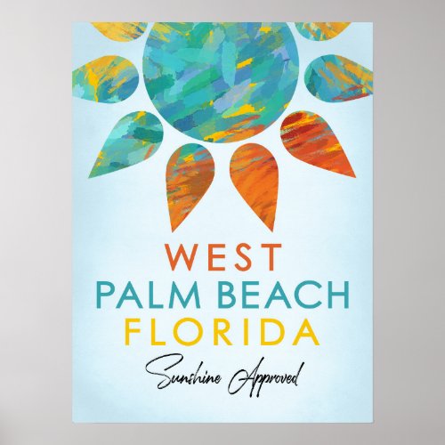 West Palm Beach Florida Sunshine Travel Poster