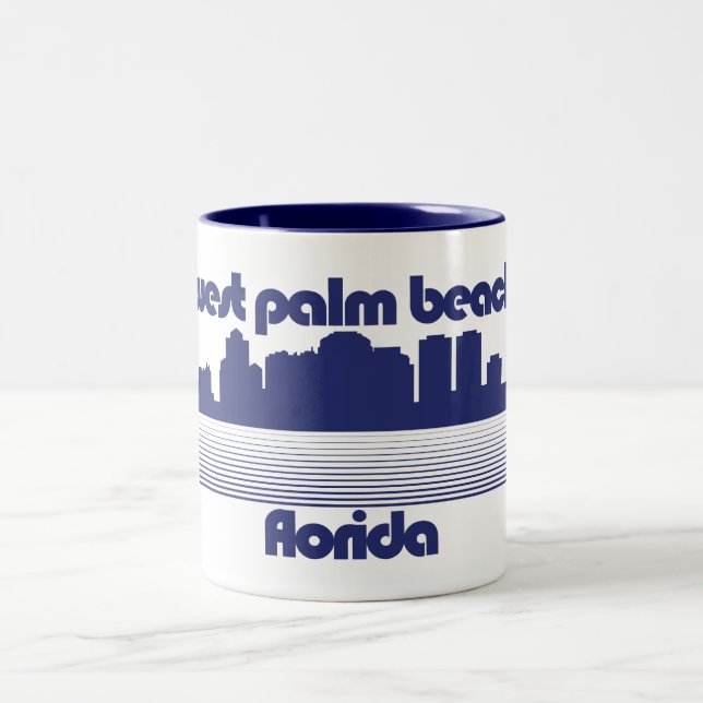 West Palm Beach Florida Two-Tone Coffee Mug (Center)