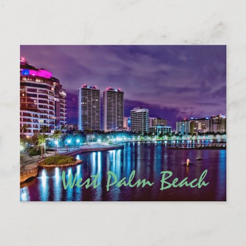 West Palm Beach Florida USA Postcard