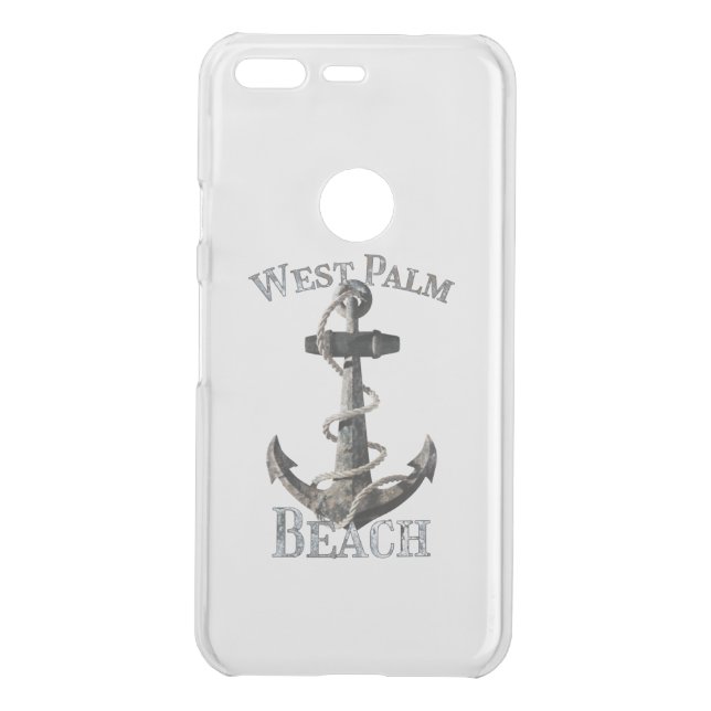 West Palm Beach Florida Vacation Nautical Anchor Uncommon Google Pixel Case (Back)