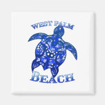 West Palm Beach Florida Vacation Tribal Turtle Magnet