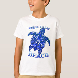 West Palm Beach Florida Vacation Tribal Turtle T-Shirt
