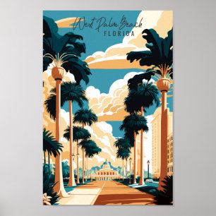 West Palm Beach Florida vintage travel place Poster