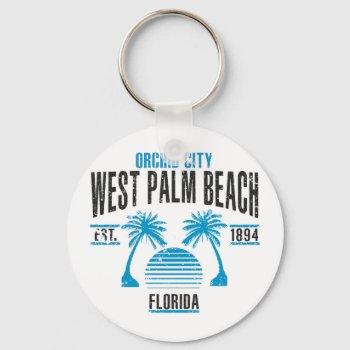 West Palm Beach Keychain by KDRTRAVEL at Zazzle