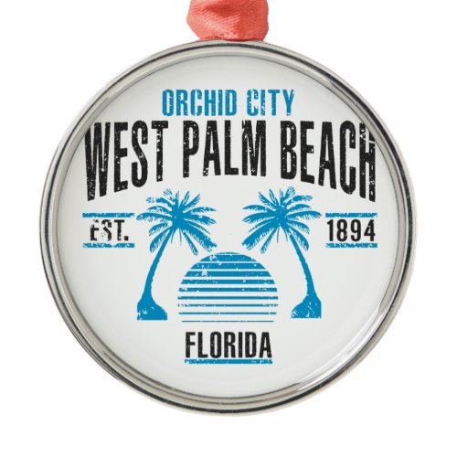 West Palm Beach Metal Ornament