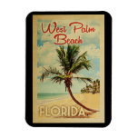 West Palm Beach Palm Tree Vintage Travel Magnet at Zazzle