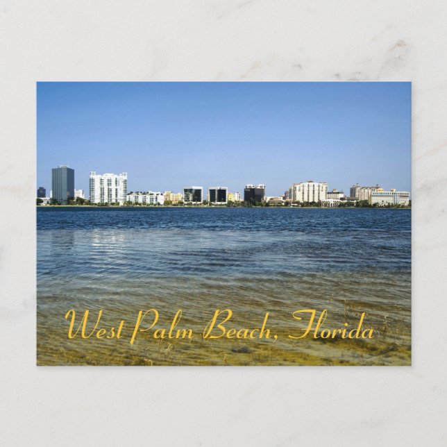 West Palm Beach reflections from Clear Lake Postcard (Front)