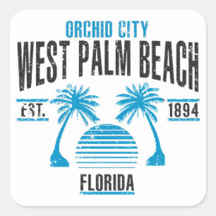 West Palm Beach Square Sticker