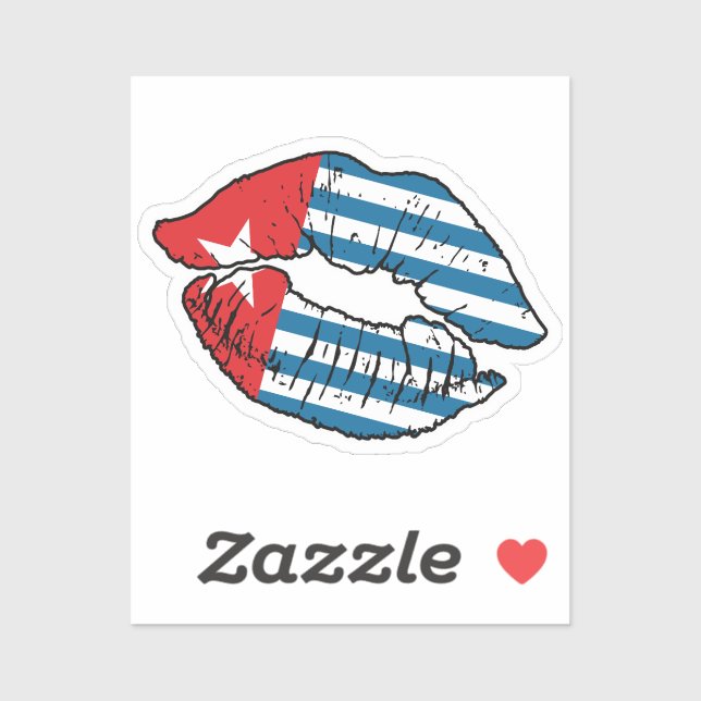 West Papua Barat Papuan Lipstick Love Flag Sticker (Sheet)