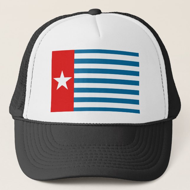 West Papua Flag / Morning Star Trucker Hat (Front)