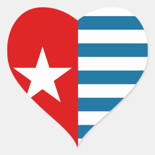 west papua heart sticker